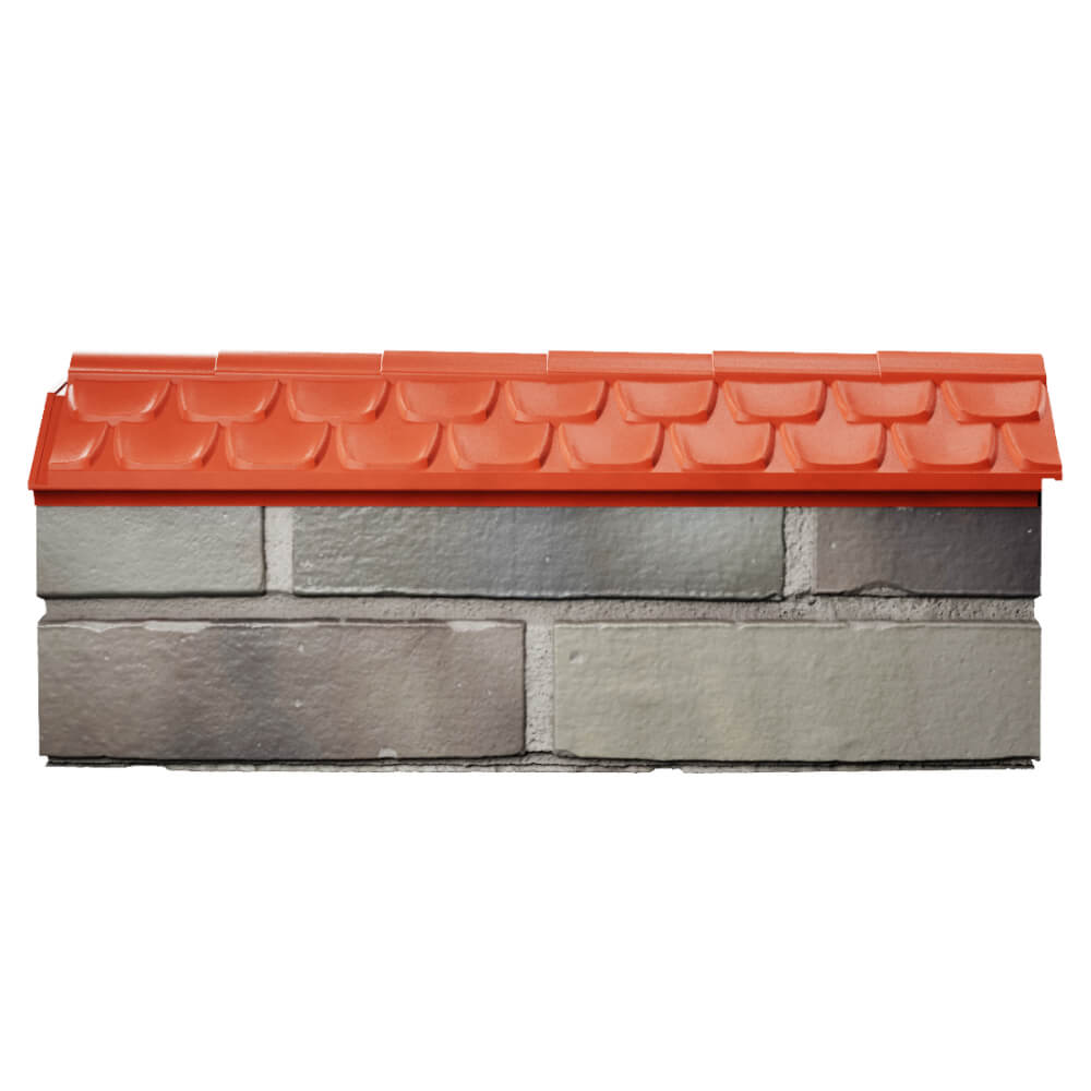 Парапет Zking Эльбрус Красный с посадкой на 0.5 кирпича (130мм) в Ачинске фото