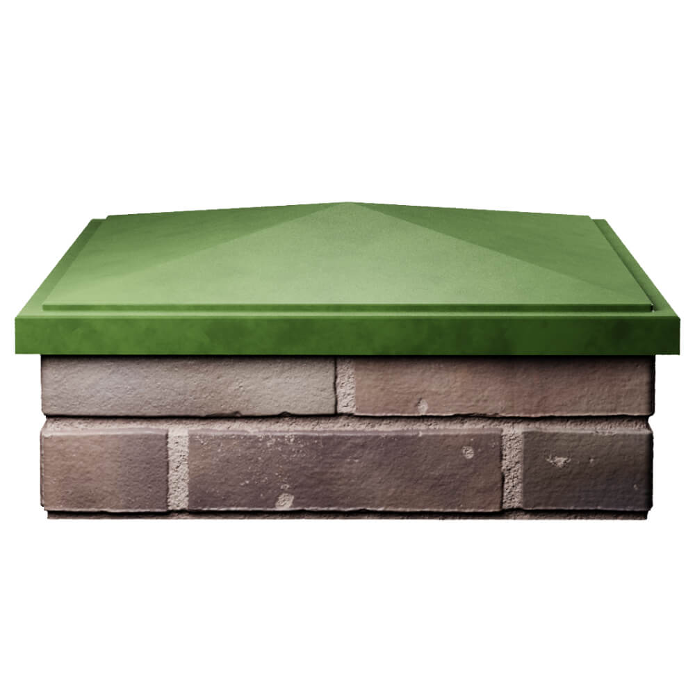 Колпак Zking БонаМоно Зеленый на столб 2х2 кирпича (515х515, 530х530мм) Ачинск фото