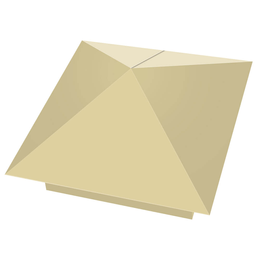 Колпак металлический 400х400мм RAL1014 Бежевый заборный Ачинск фото