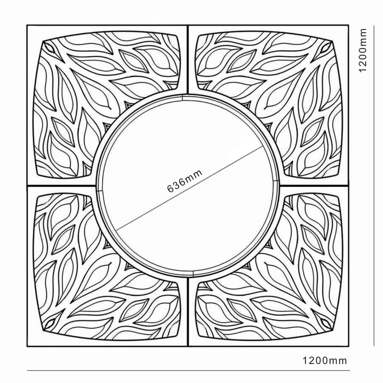 Приствольная решетка для дерева ZKING CRUST 1.2х1.2м Серая в Ачинске фото
