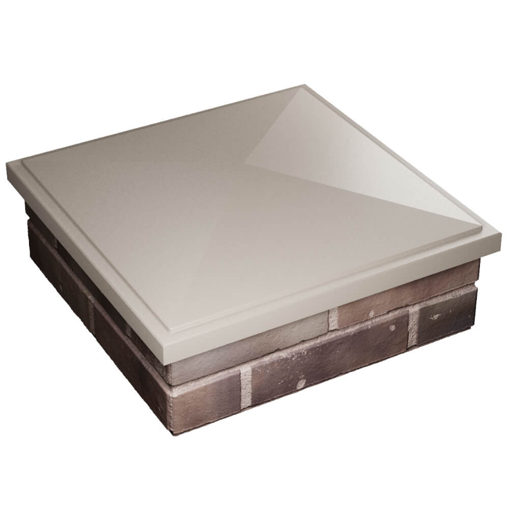 Колпак Zking БонаМоно Бежевый на столб 2х2 кирпича (515х515, 530х530мм) в Ачинске фото