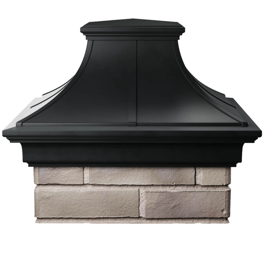 Колпак Zking Монблан Премиум Черный на столб 1.5х1.5 кирпича (385х385мм) Ачинск фото