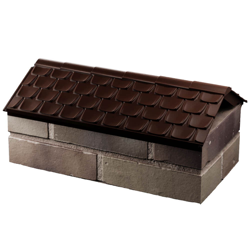 Парапет Zking Эльбрус Коричневый с посадкой на 1 кирпич (255мм) в Ачинске фото