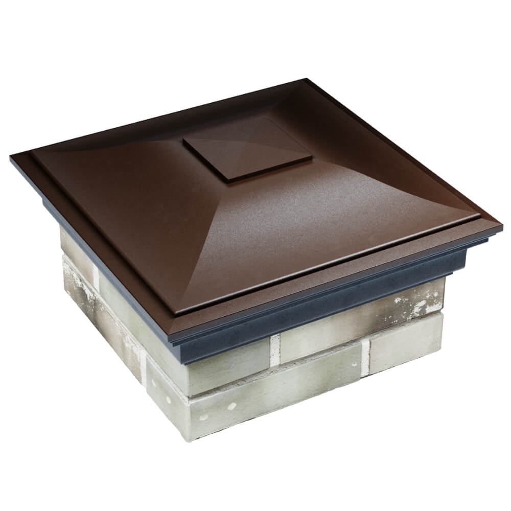 Колпак Zking Монблан Коричневый на столб 1.5х1.5 кирпича (385х385мм) в Ачинске фото