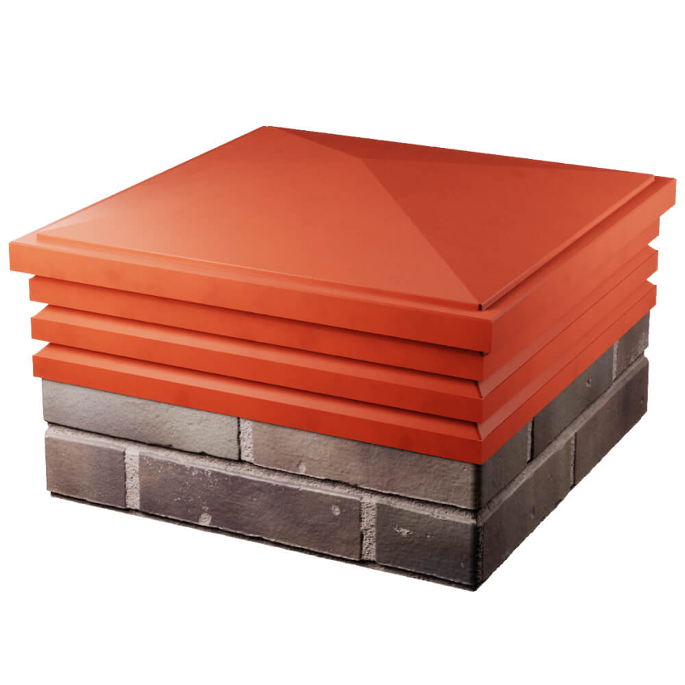 Колпак Zking Бона ХайТек Красный на столб 2х2 кирпича (513х513мм) в Ачинске фото