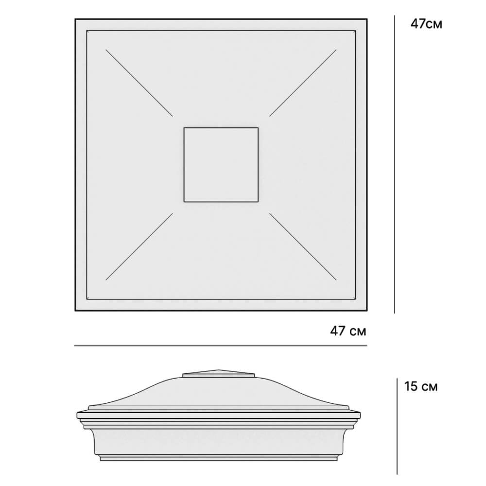 Колпак Zking Монблан Коричневый на столб 1.5х1.5 кирпича (385х385мм) в Ачинске фото