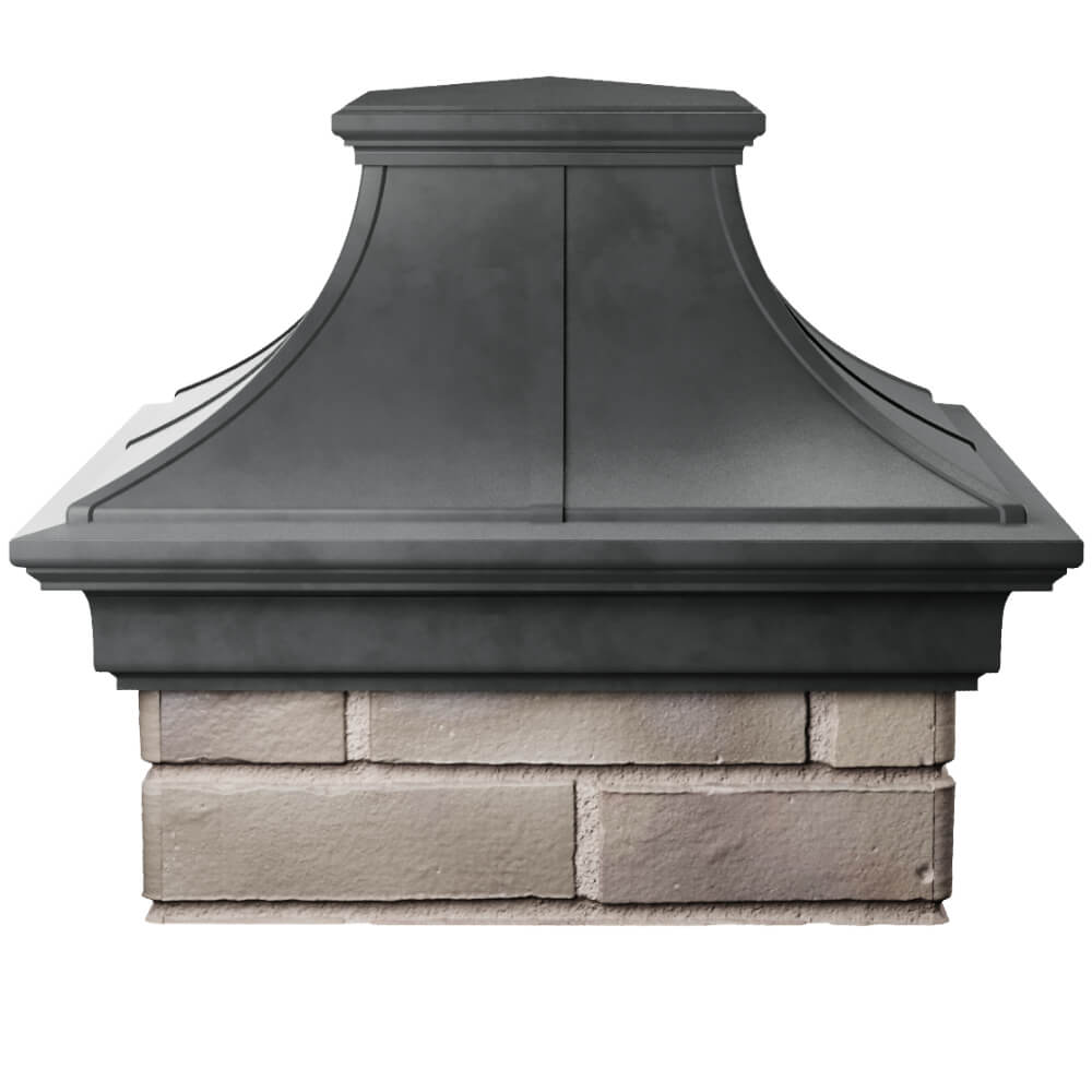 Колпак Zking Монблан Премиум Серый на столб 1.5х1.5 кирпича (385х385мм) Ачинск фото