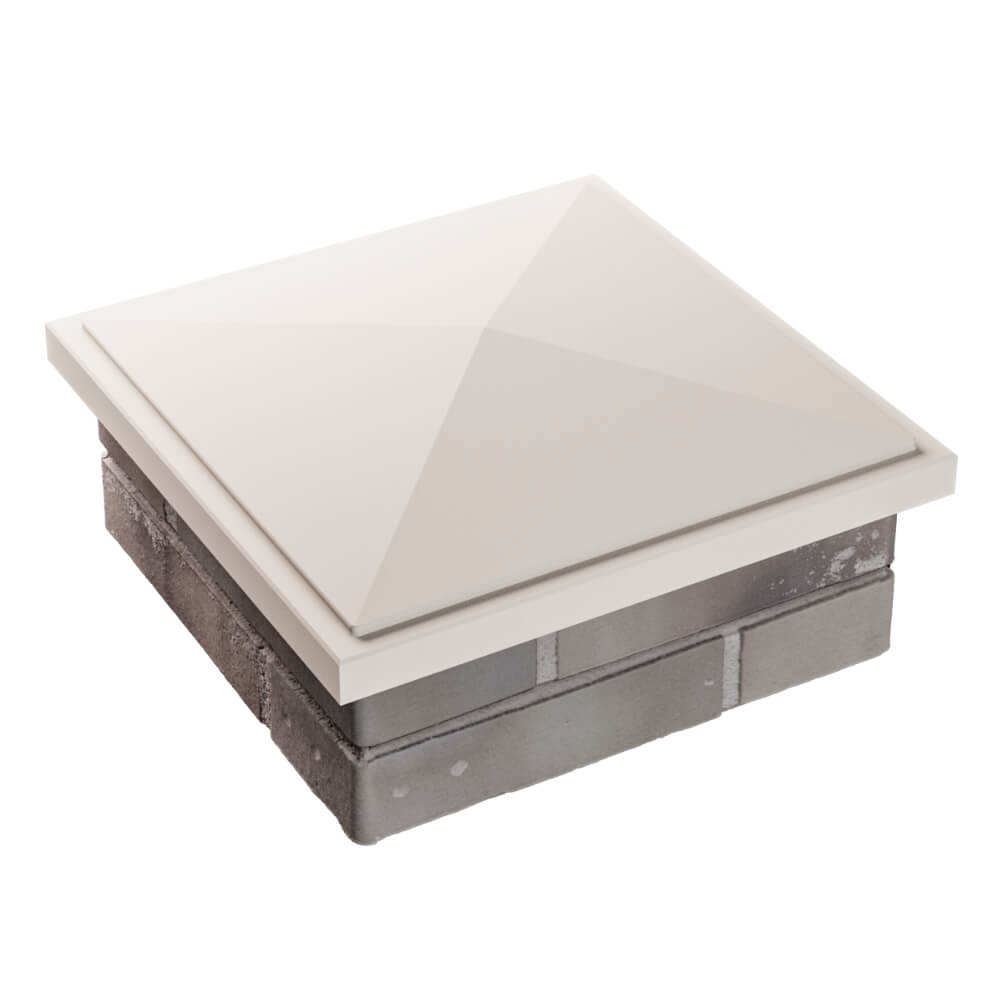 Колпак Zking БонаМоно Бежевый на столб 1.5х1.5 кирпича (385х385, 400х400мм) в Ачинске фото