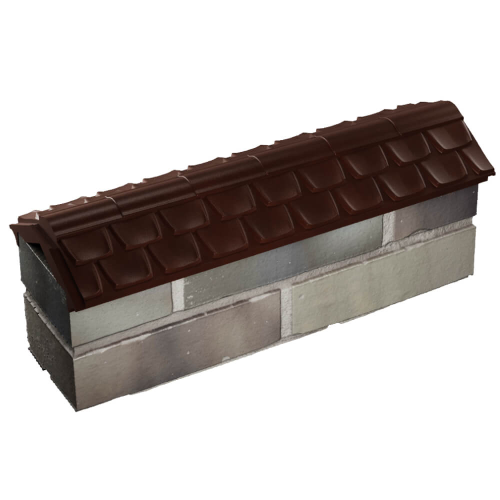 Парапет Zking Эльбрус Коричневый с посадкой на 0.5 кирпича (130мм) в Ачинске фото