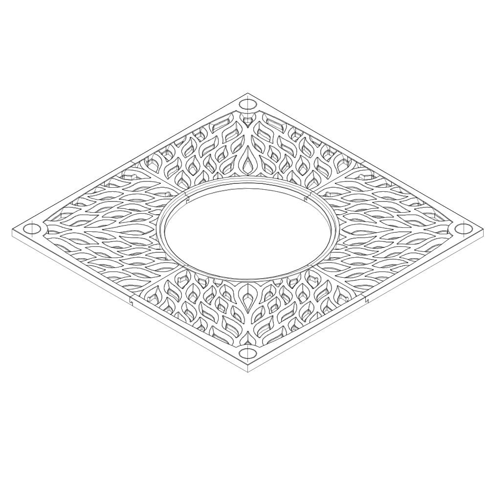 Приствольная решетка для дерева ZKING CRUST 2х2м Черная в Ачинске фото