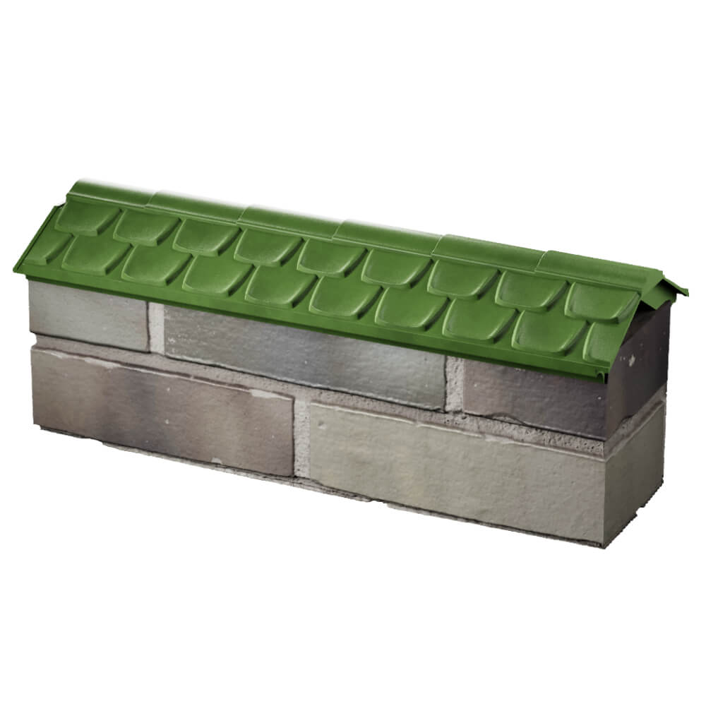 Парапет Zking Эльбрус Зеленый с посадкой на 0.5 кирпича (130мм) в Ачинске фото