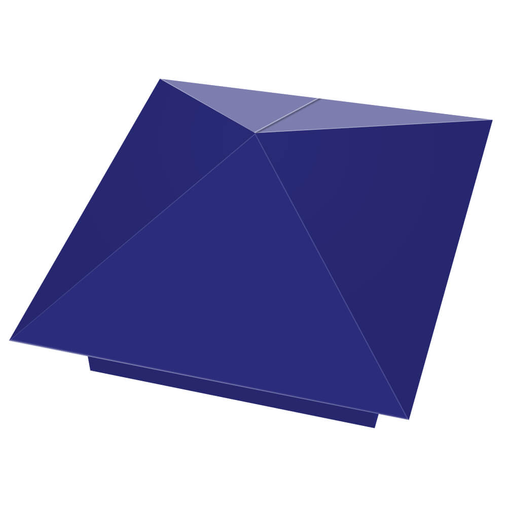 Колпак металлический 400х400мм RAL5002 Синий Ультрамарин заборный Ачинск фото