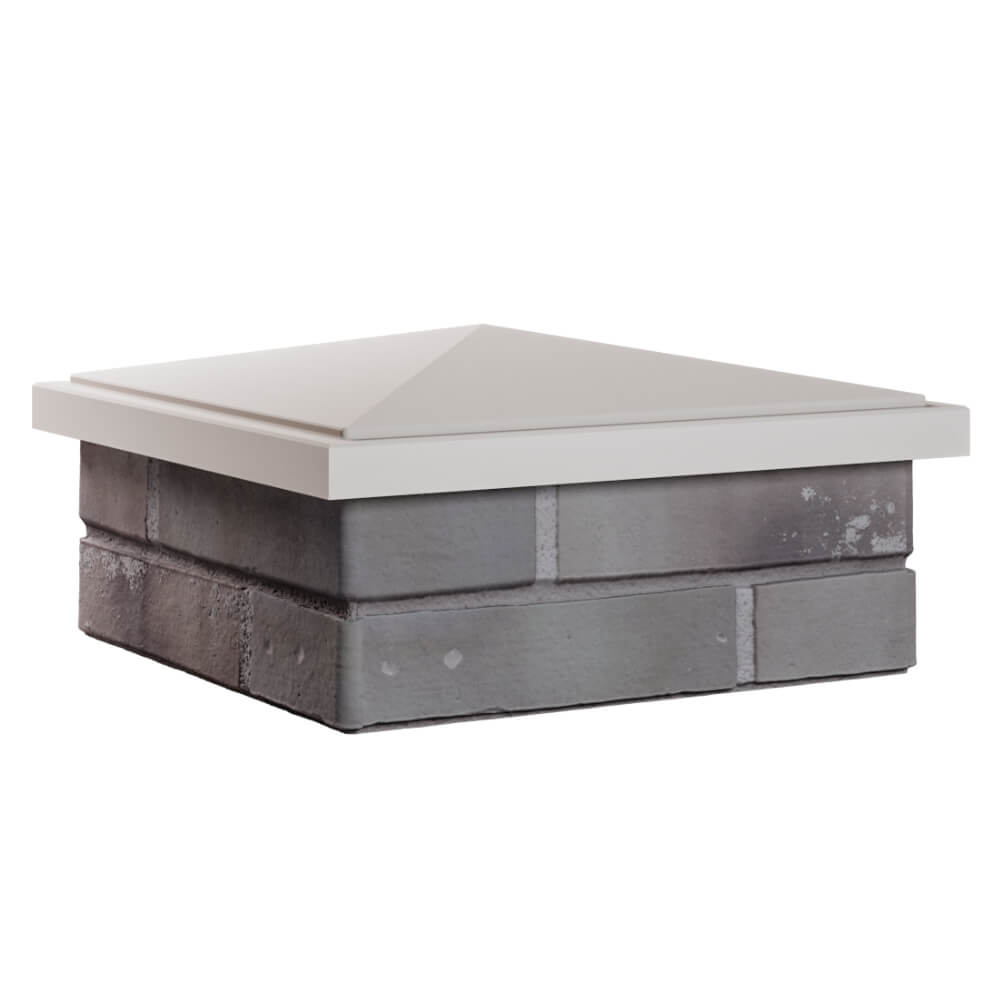 Колпак Zking БонаМоно Бежевый на столб 1.5х1.5 кирпича (385х385, 400х400мм) в Ачинске фото