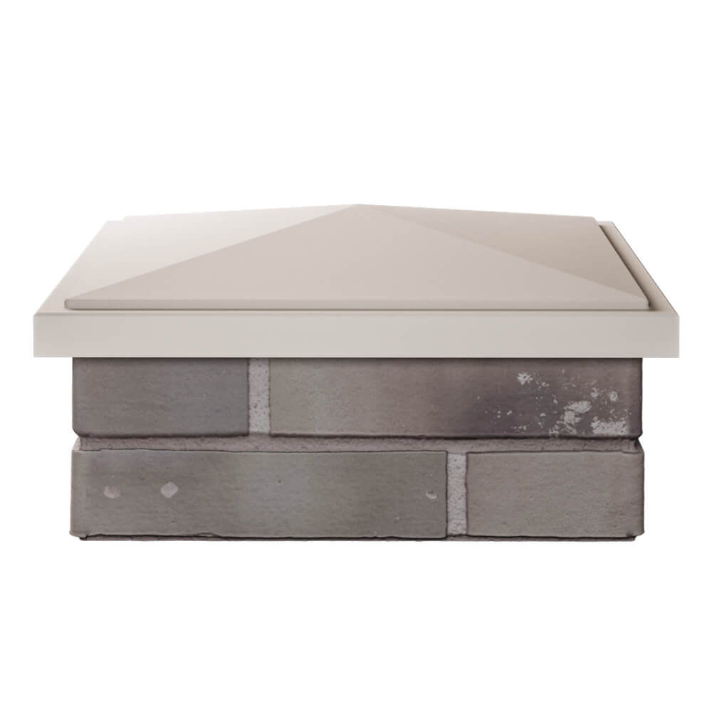 Колпак Zking БонаМоно Бежевый на столб 1.5х1.5 кирпича (385х385, 400х400мм) Ачинск фото