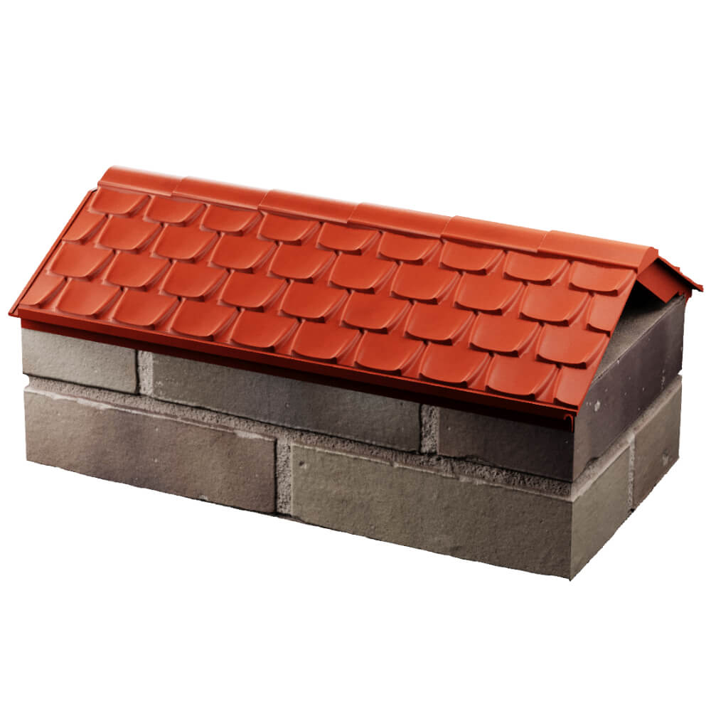 Парапет Zking Эльбрус Красный с посадкой на 1 кирпич (255мм) в Ачинске фото