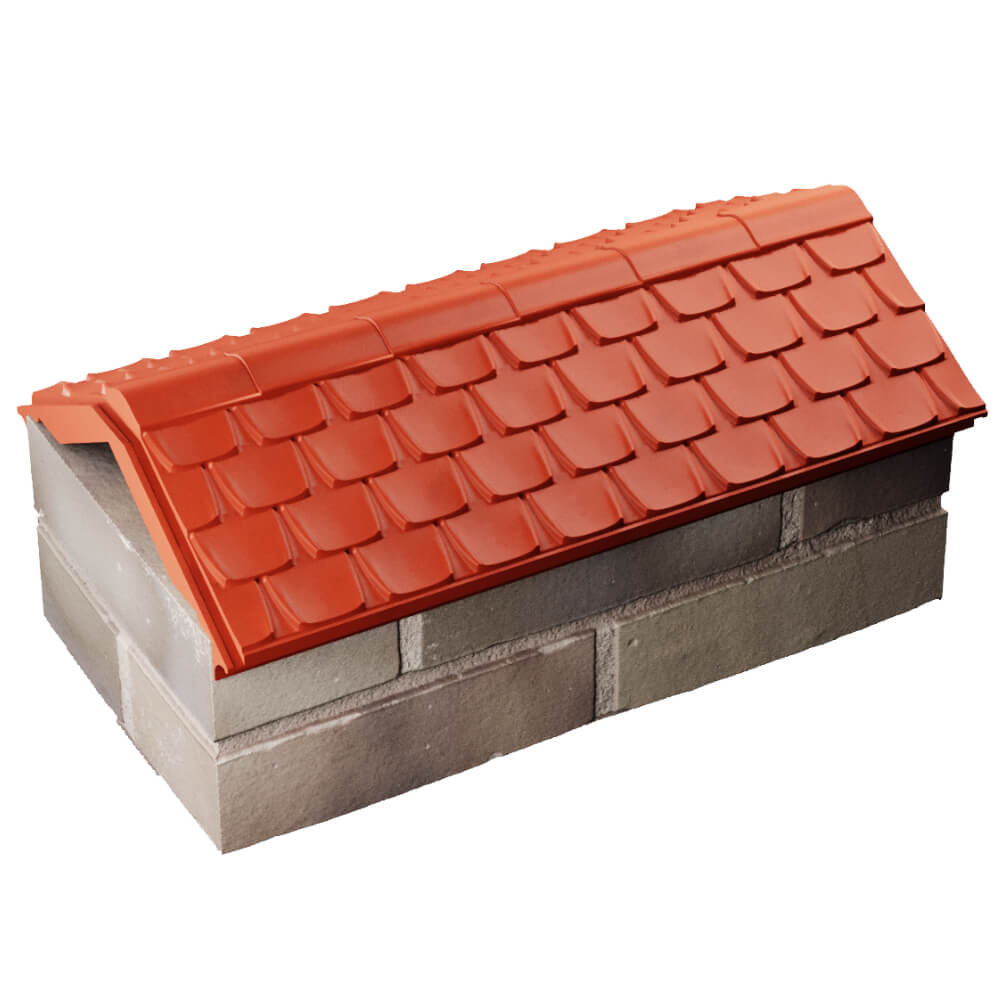 Парапет Zking Эльбрус Красный с посадкой на 1 кирпич (255мм) в Ачинске фото