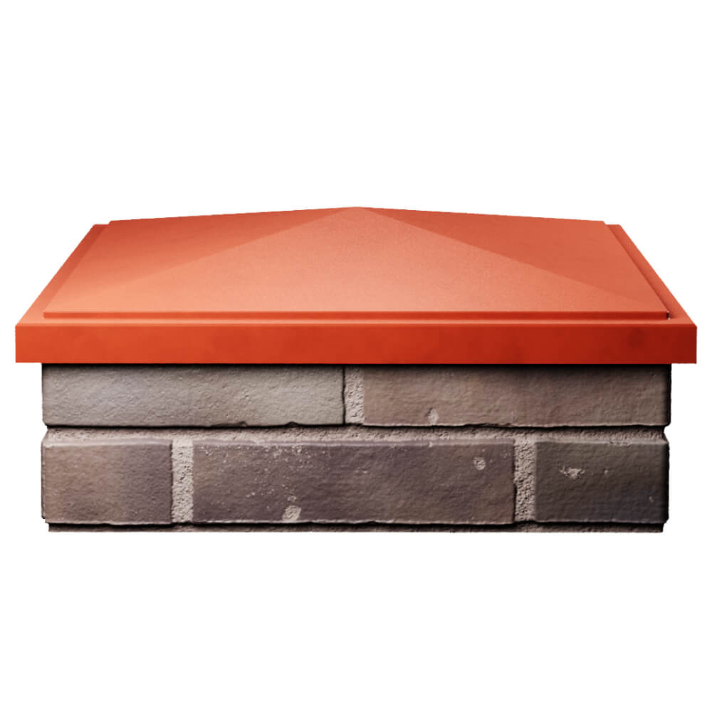 Колпак Zking БонаМоно Красный на столб 2х2 кирпича (515х515, 530х530мм) Ачинск фото