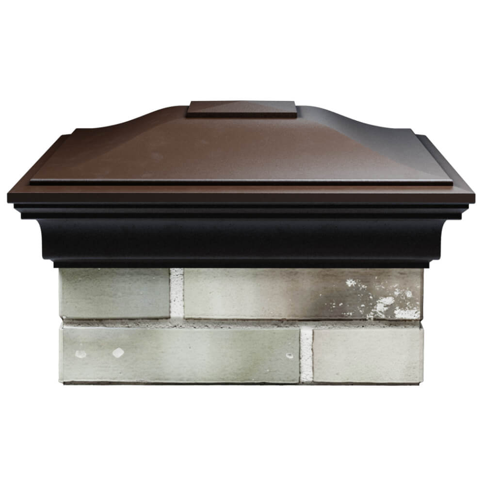 Колпак Zking Монблан Коричневый на столб 1.5х1.5 кирпича (385х385мм) Ачинск фото