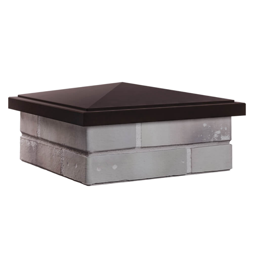 Колпак Zking БонаМоно Коричневый на столб 1.5х1.5 кирпича (385х385, 400х400мм) в Ачинске фото