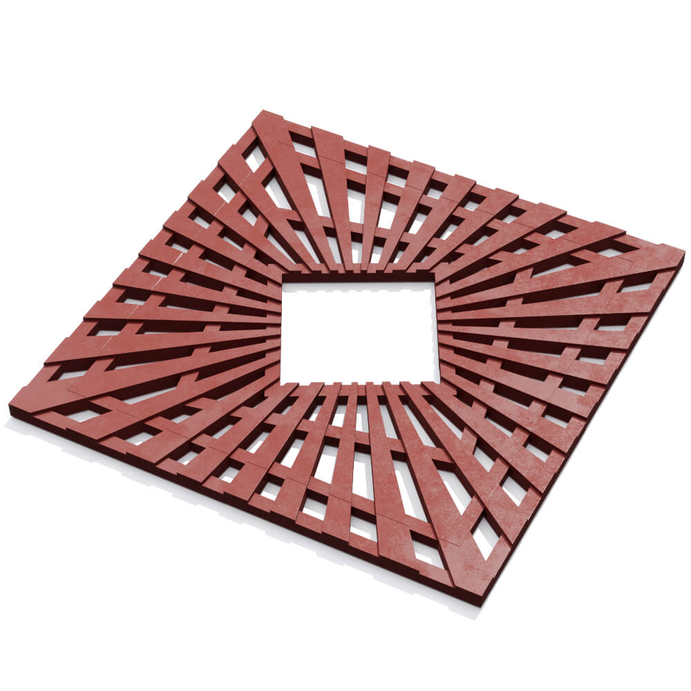 Приствольная решетка для дерева ZKING ATMOSPHERE 1.2х1.2м Красная в Ачинске фото