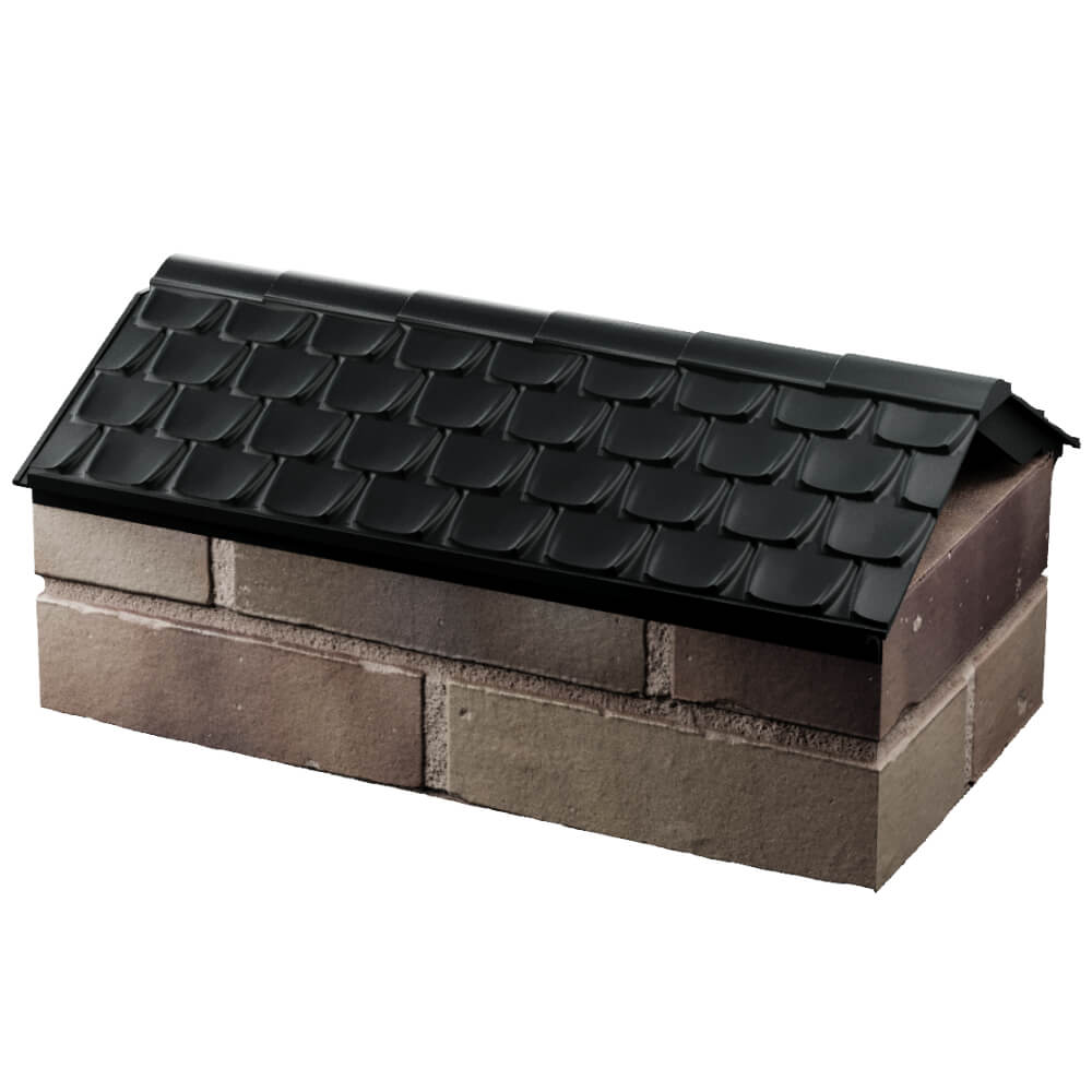 Парапет Zking Эльбрус Черный с посадкой на 1 кирпич (255мм) в Ачинске фото