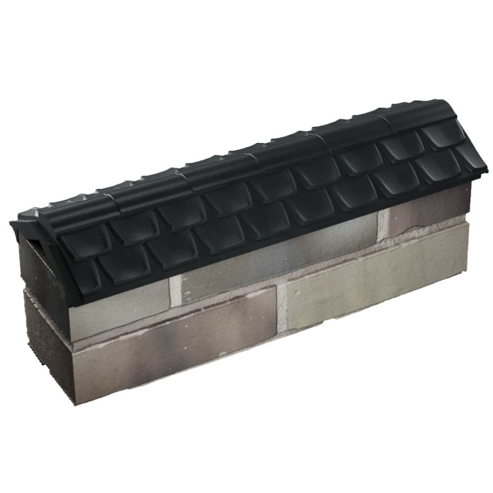 Парапет Zking Эльбрус Черный с посадкой на 0.5 кирпича (130мм) в Ачинске фото