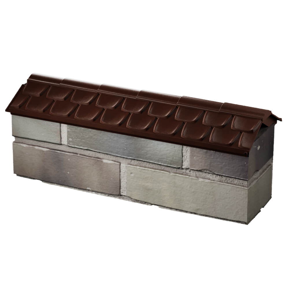 Парапет Zking Эльбрус Коричневый с посадкой на 0.5 кирпича (130мм) в Ачинске фото