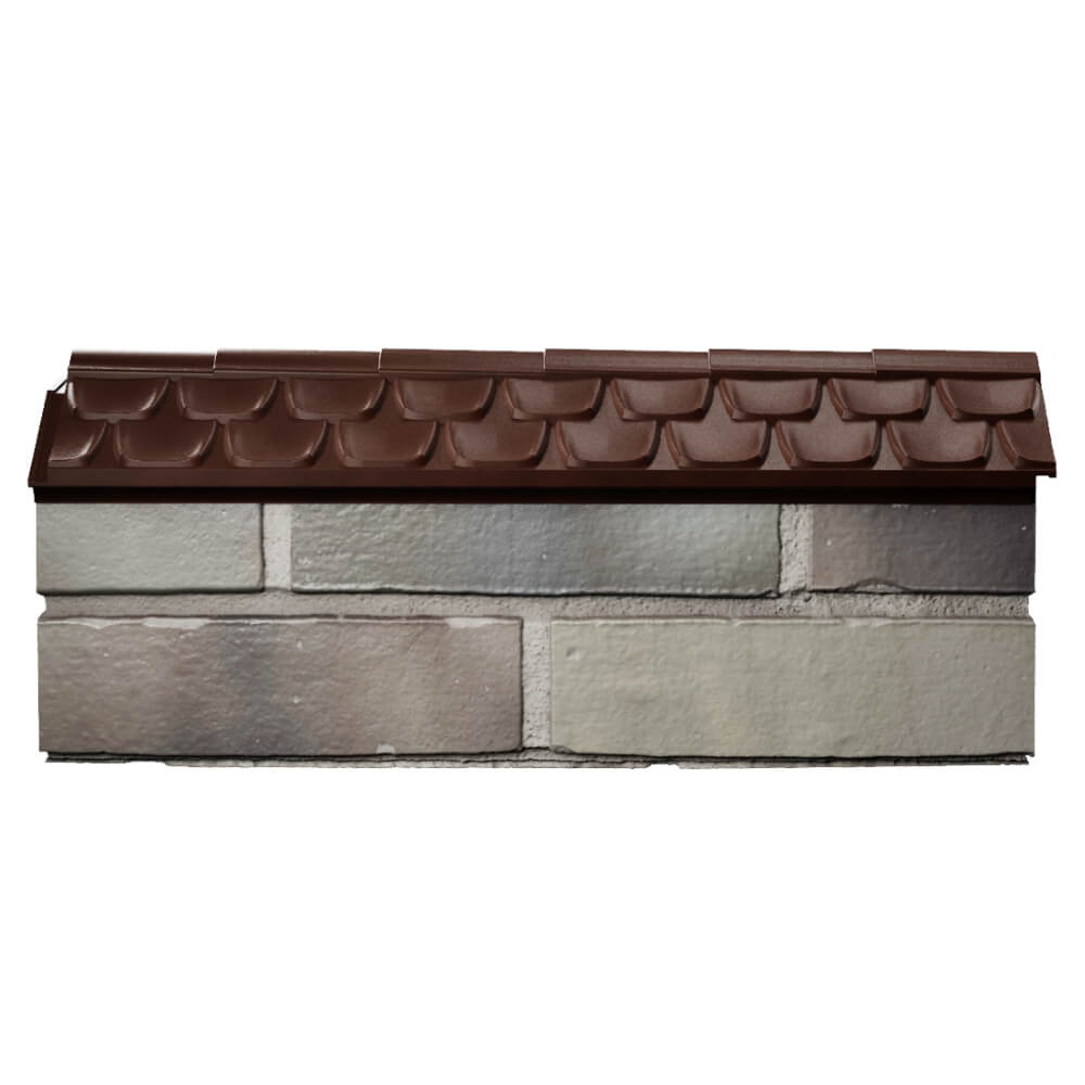 Парапет Zking Эльбрус Коричневый с посадкой на 0.5 кирпича (130мм) в Ачинске фото
