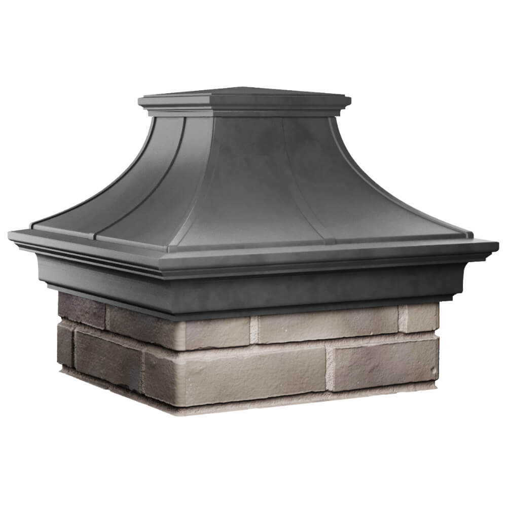 Колпак Zking Монблан Премиум Серый на столб 1.5х1.5 кирпича (385х385мм) в Ачинске фото