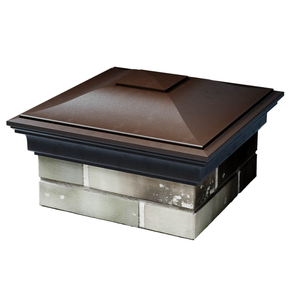 Колпак Zking Монблан Коричневый на столб 1.5х1.5 кирпича (385х385мм) в Ачинске фото