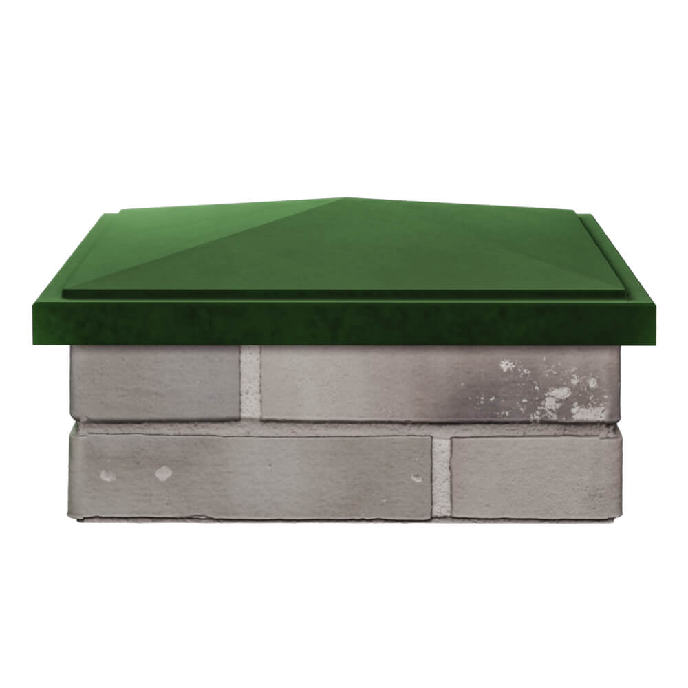 Колпак Zking БонаМоно Зеленый на столб 1.5х1.5 кирпича (385х385, 400х400мм) Ачинск фото