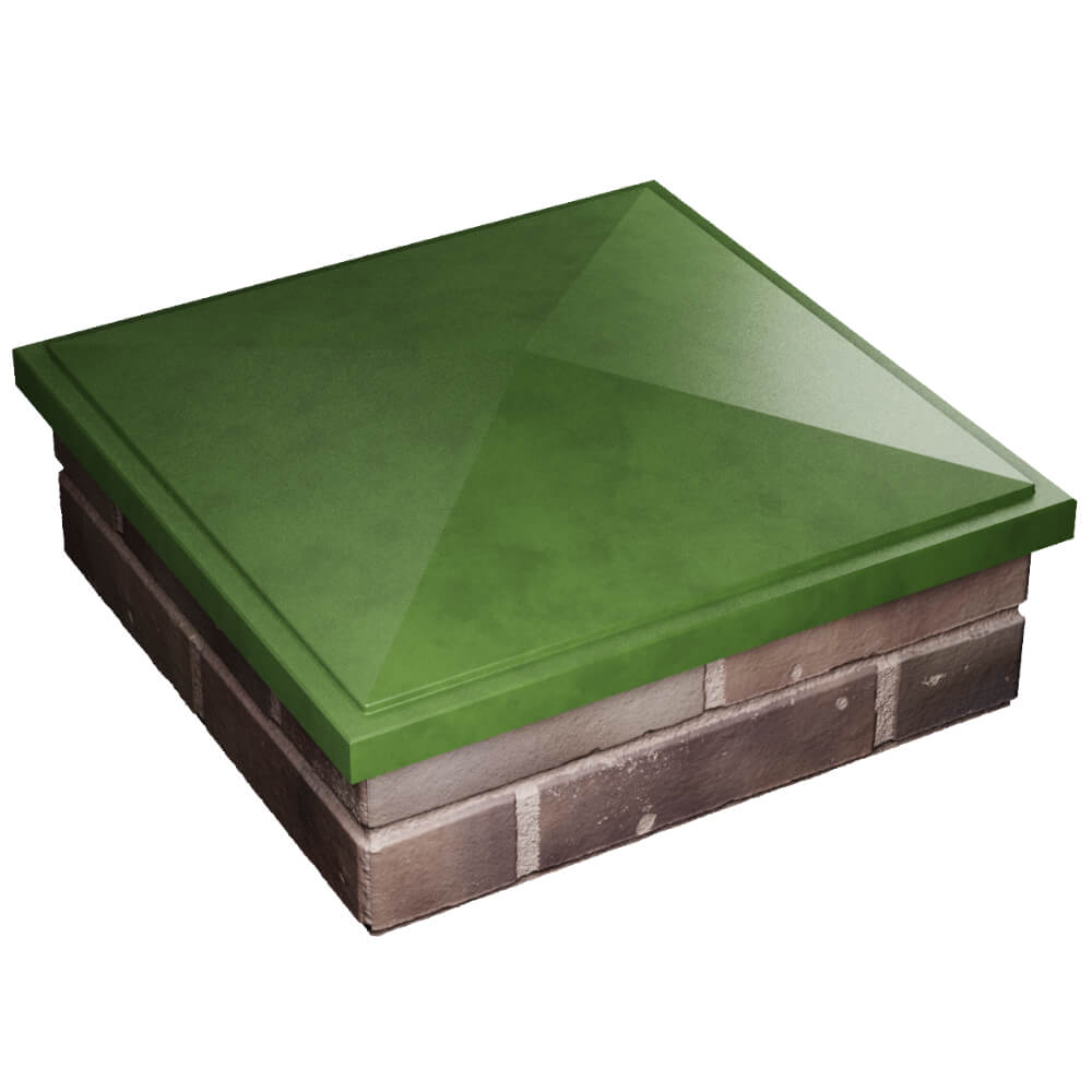 Колпак Zking БонаМоно Зеленый на столб 2х2 кирпича (515х515, 530х530мм) в Ачинске фото