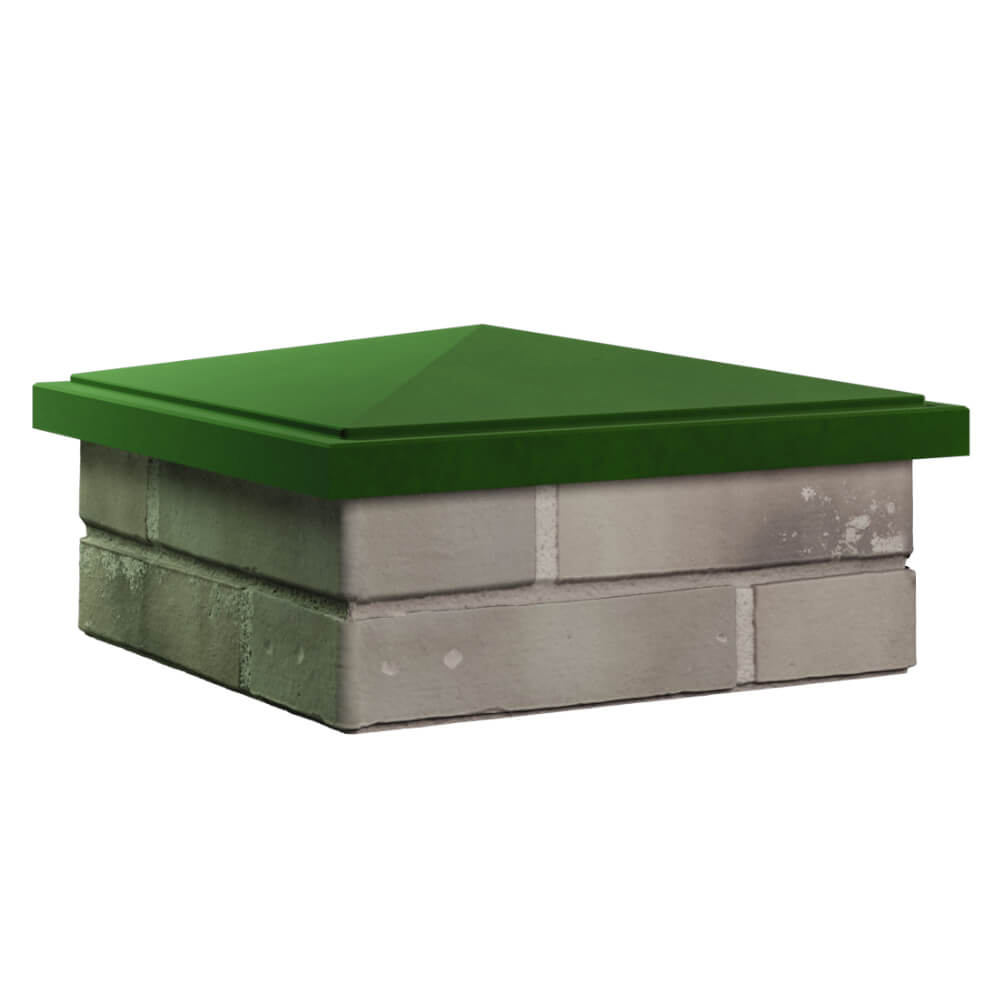 Колпак Zking БонаМоно Зеленый на столб 1.5х1.5 кирпича (385х385, 400х400мм) в Ачинске фото