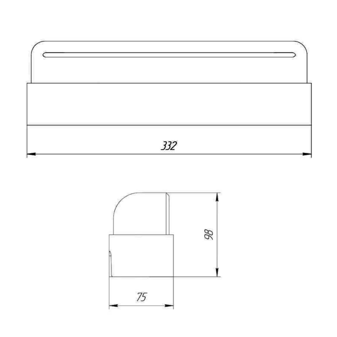 LED Светильник для шаговой плиты STONE Светлая Галька 330х75х98мм в Ачинске фото