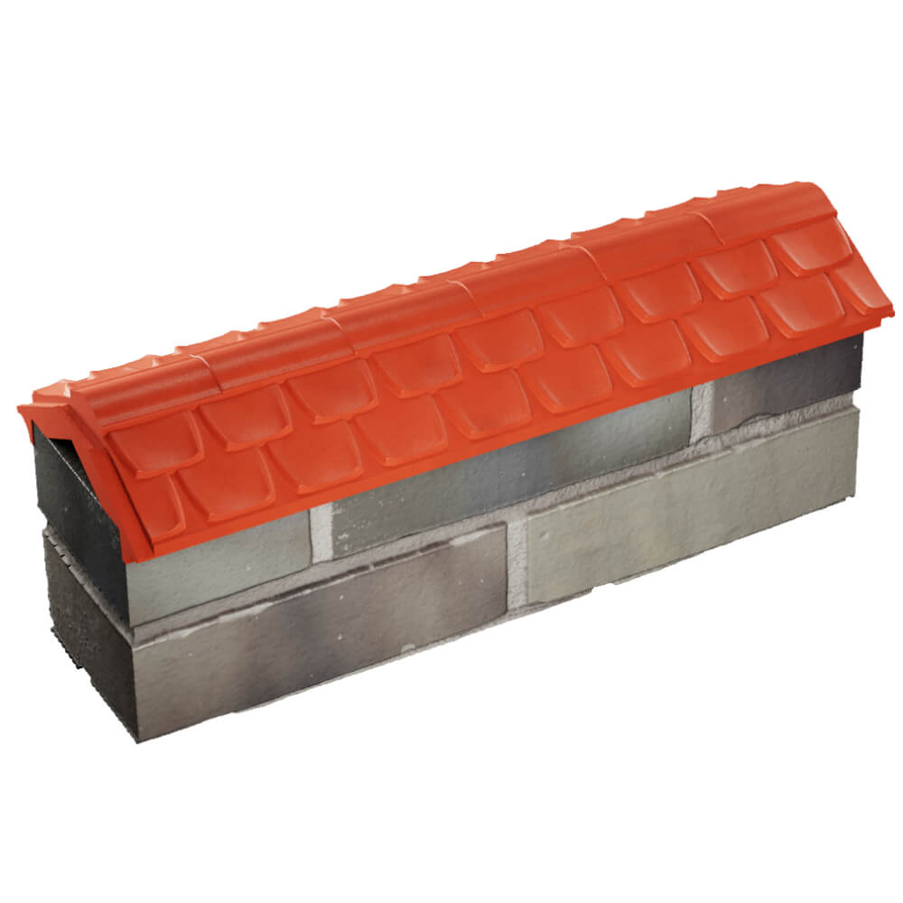 Парапет Zking Эльбрус Красный с посадкой на 0.5 кирпича (130мм) в Ачинске фото