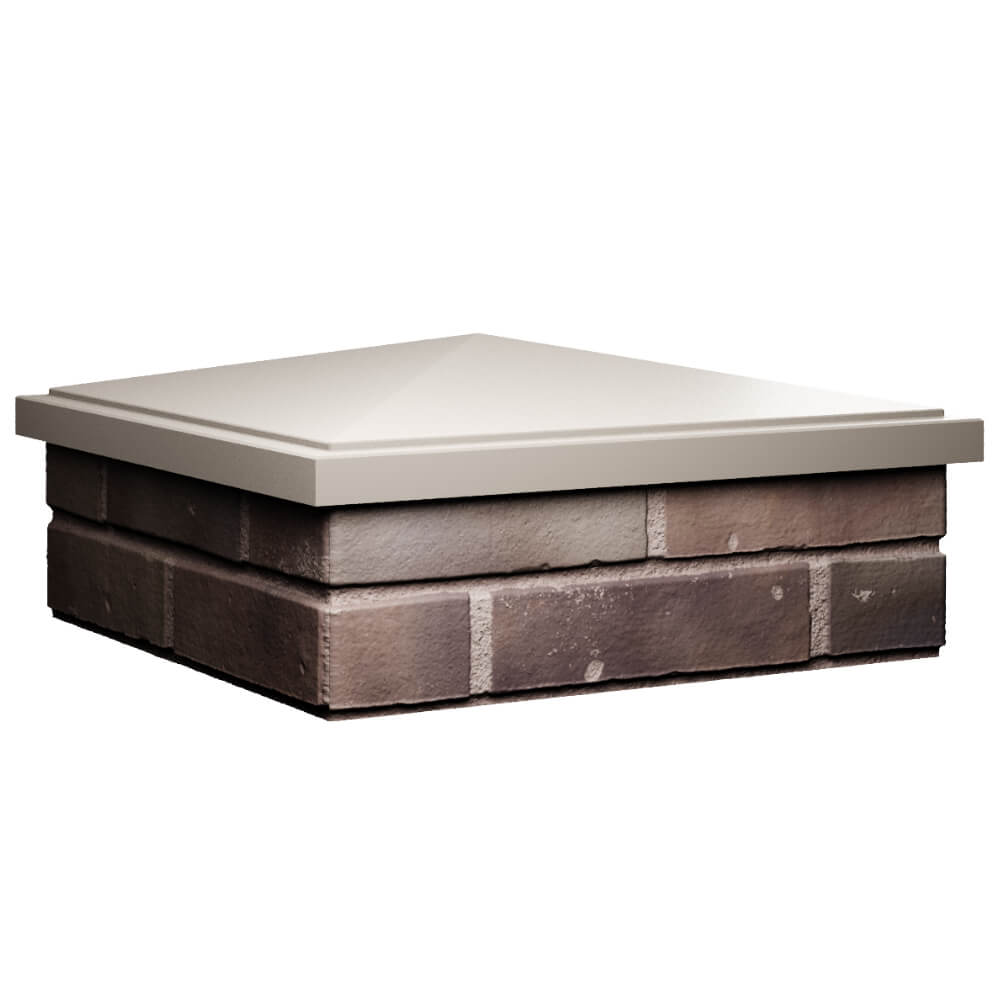 Колпак Zking БонаМоно Бежевый на столб 2х2 кирпича (515х515, 530х530мм) в Ачинске фото