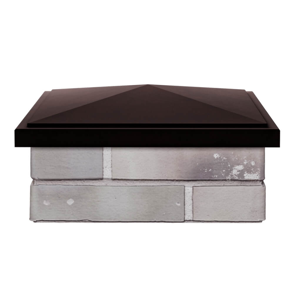 Колпак Zking БонаМоно Коричневый на столб 1.5х1.5 кирпича (385х385, 400х400мм) Ачинск фото