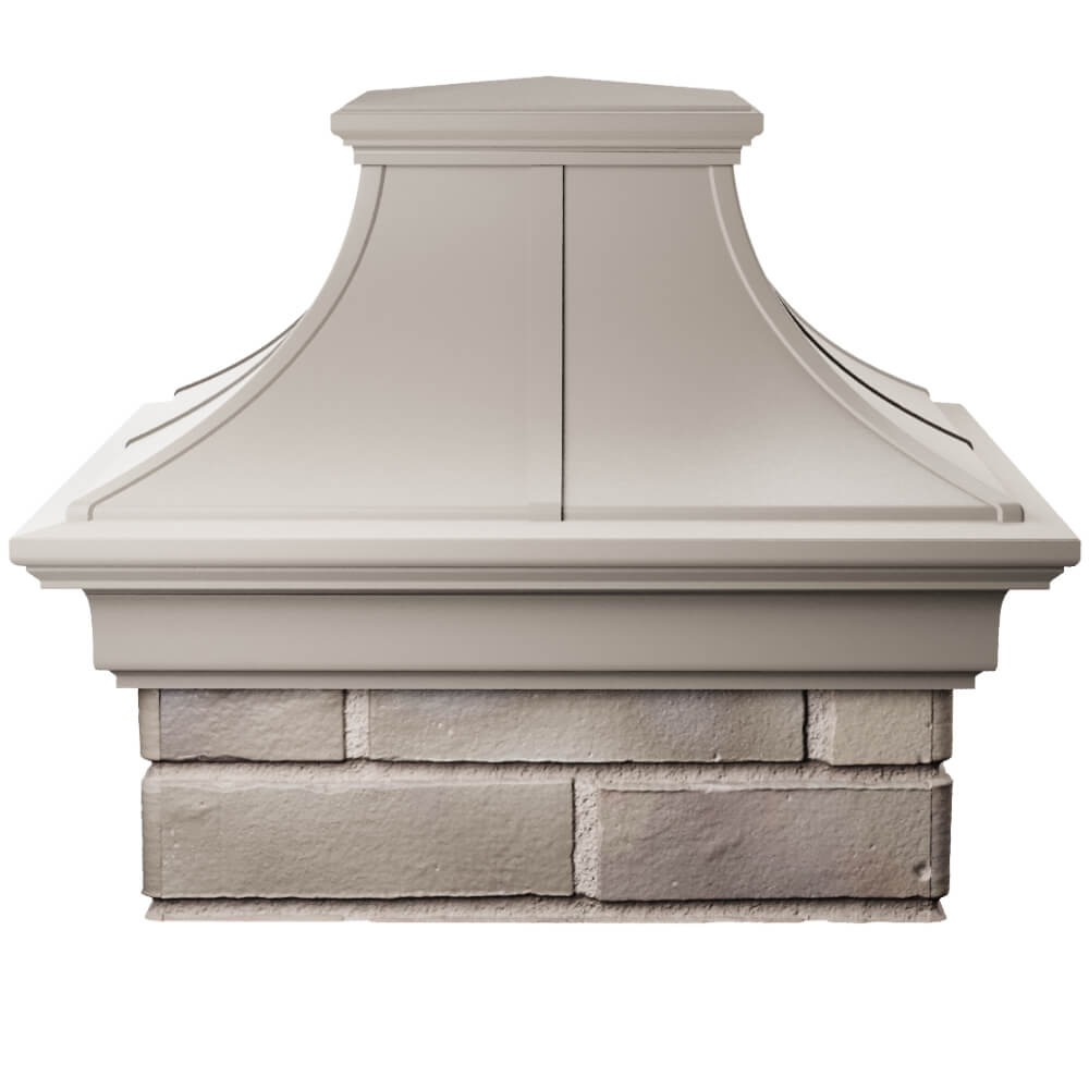 Колпак Zking Монблан Премиум Бежевый на столб 1.5х1.5 кирпича (385х385мм) Ачинск фото