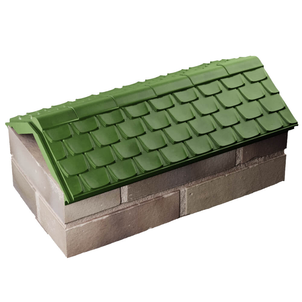 Парапет Zking Эльбрус Зеленый с посадкой на 1 кирпич (255мм) в Ачинске фото