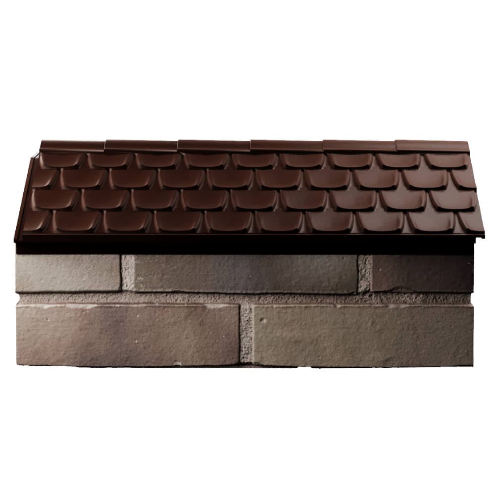 Парапет Zking Эльбрус Коричневый с посадкой на 1 кирпич (255мм) в Ачинске фото
