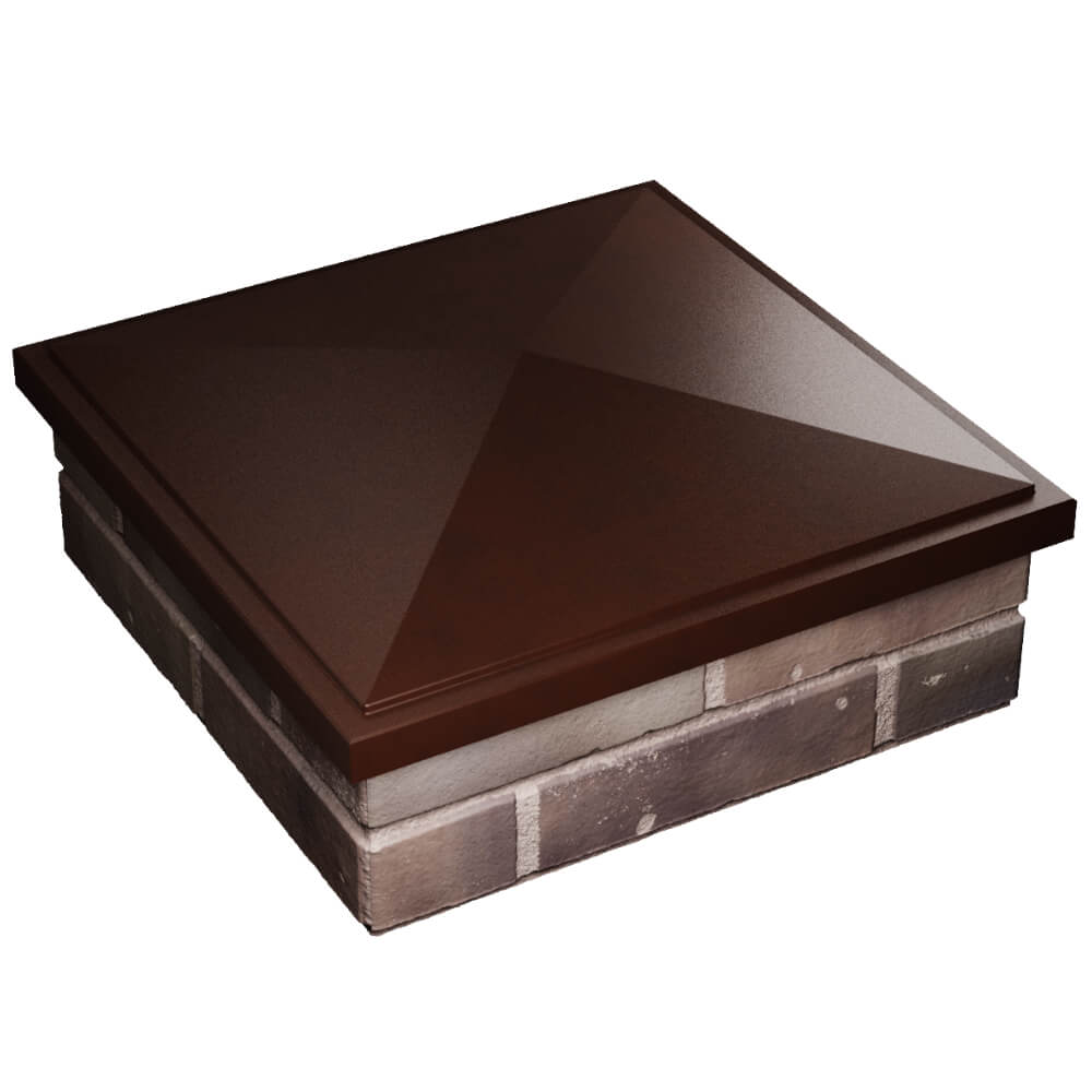 Колпак Zking БонаМоно Коричневый на столб 2х2 кирпича (515х515, 530х530мм) в Ачинске фото