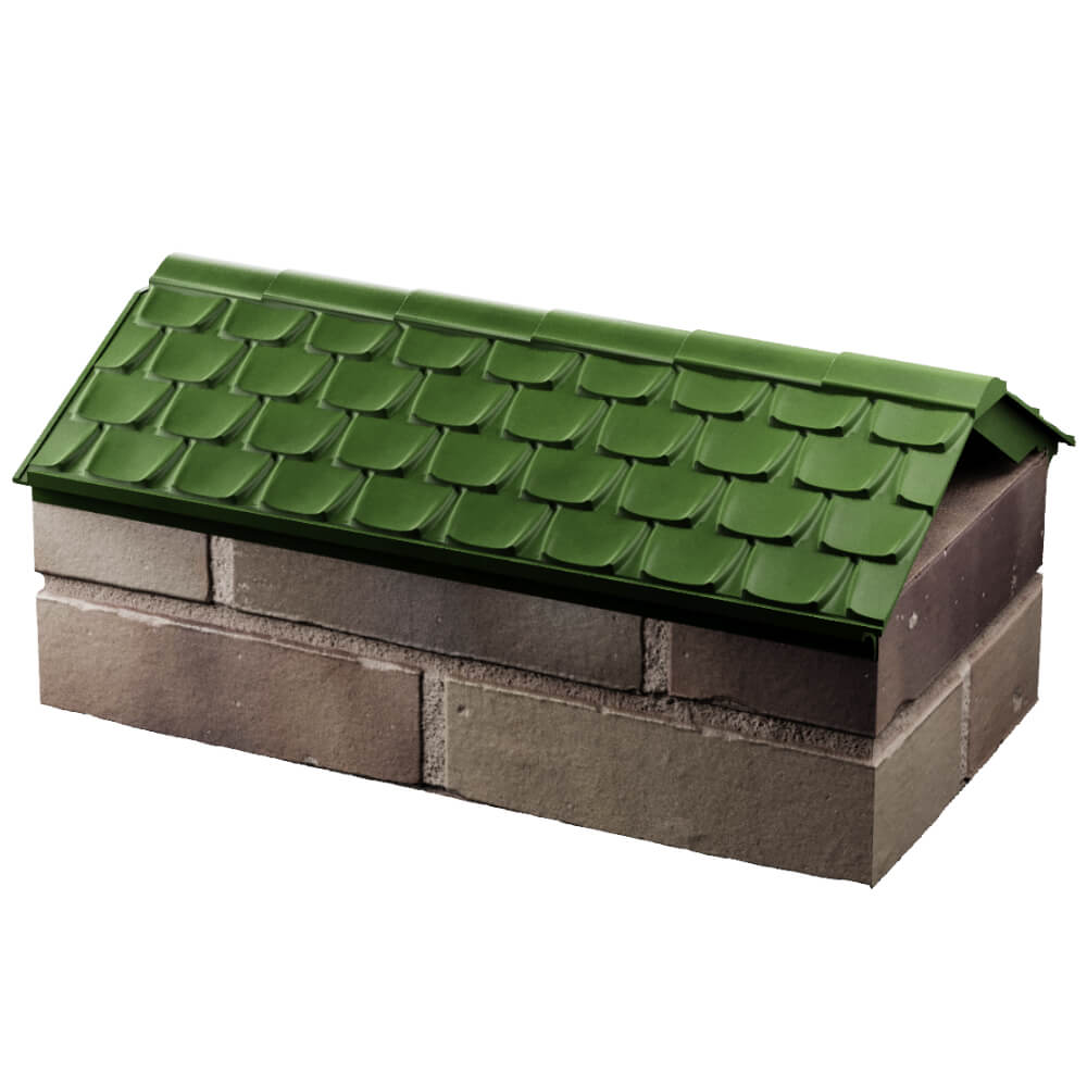 Парапет Zking Эльбрус Зеленый с посадкой на 1 кирпич (255мм) в Ачинске фото