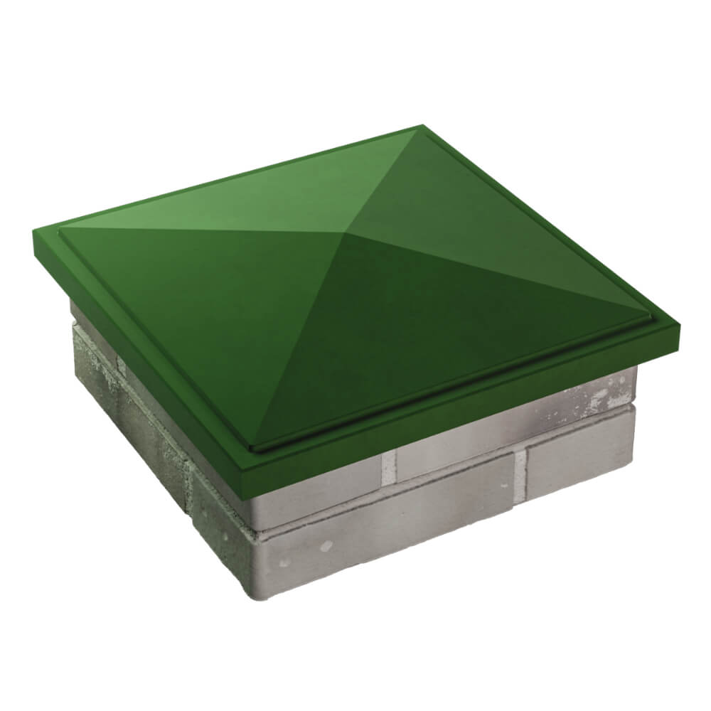 Колпак Zking БонаМоно Зеленый на столб 1.5х1.5 кирпича (385х385, 400х400мм) в Ачинске фото