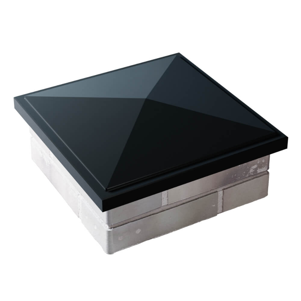 Колпак Zking БонаМоно Черный на столб 1.5х1.5 кирпича (385х385, 400х400мм) в Ачинске фото