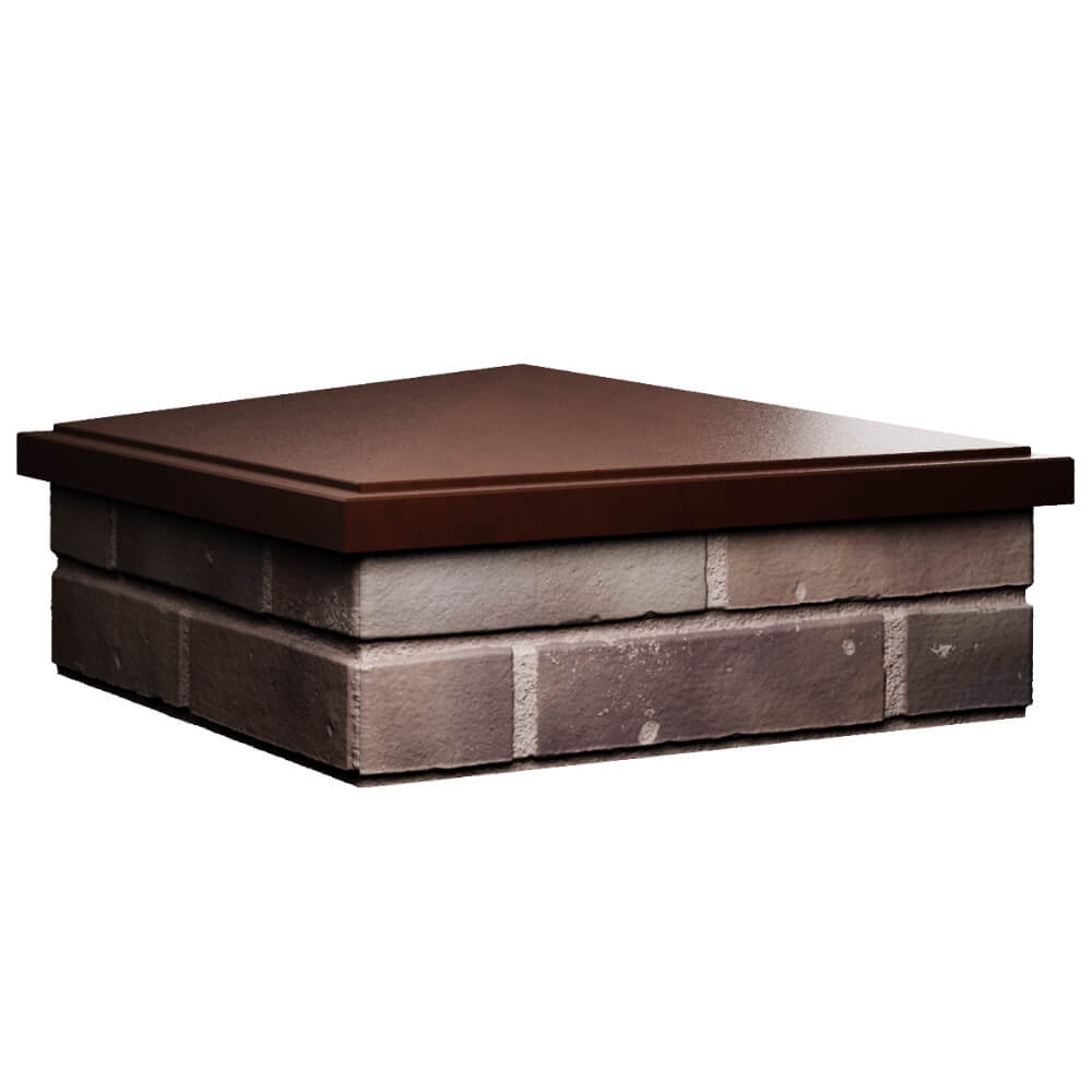 Колпак Zking БонаМоно Коричневый на столб 2х2 кирпича (515х515, 530х530мм) в Ачинске фото