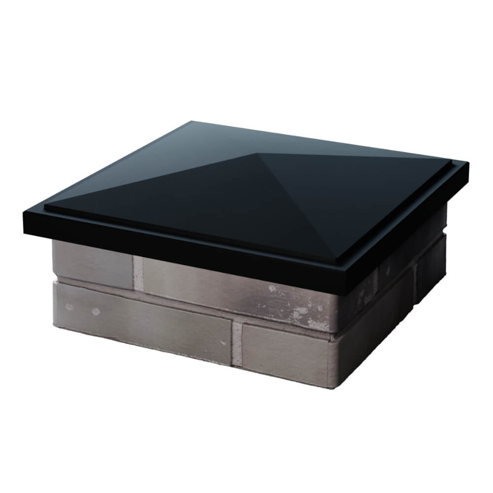 Колпак Zking БонаМоно Черный на столб 1.5х1.5 кирпича (385х385, 400х400мм) в Ачинске фото