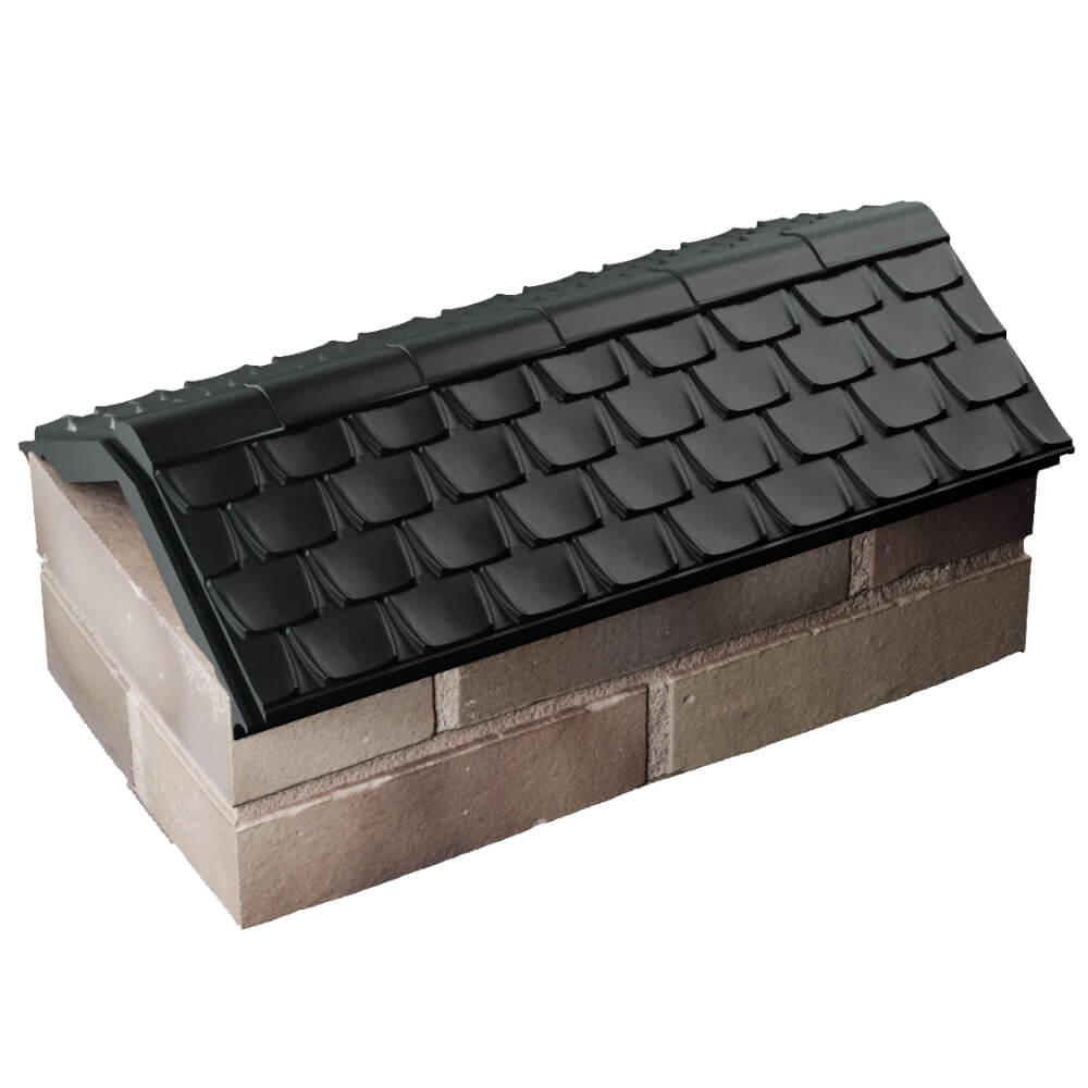 Парапет Zking Эльбрус Черный с посадкой на 1 кирпич (255мм) в Ачинске фото