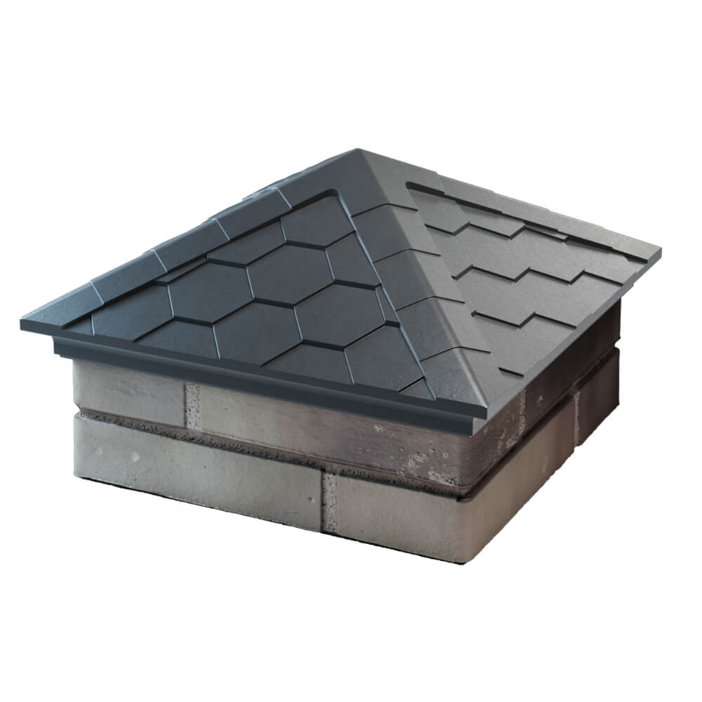 Колпак Zking Эверест Серый на столб 1.5х1.5 кирпича (390х390мм) в Ачинске фото