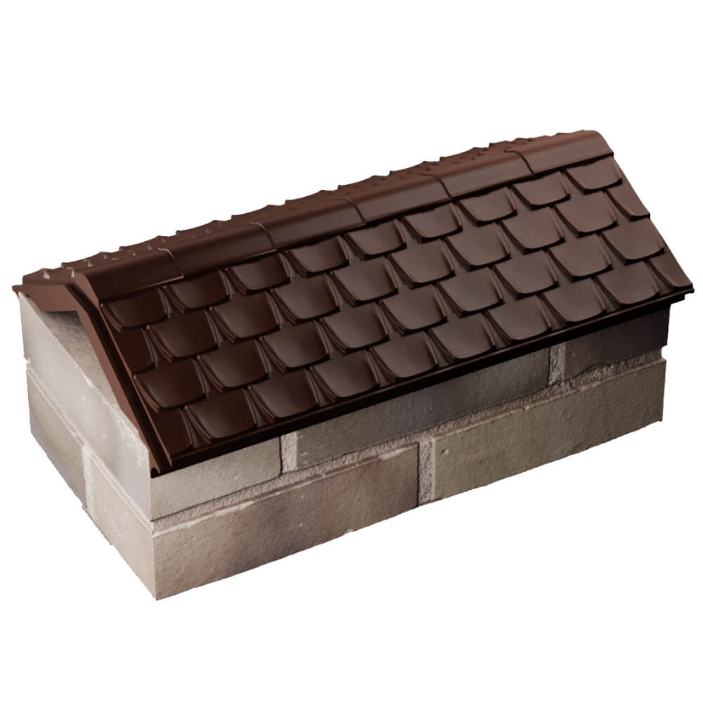 Парапет Zking Эльбрус Коричневый с посадкой на 1 кирпич (255мм) в Ачинске фото