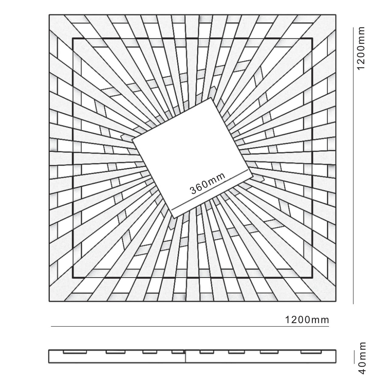 Приствольная решетка для дерева ZKING ATMOSPHERE 1.2х1.2м Черная в Ачинске фото